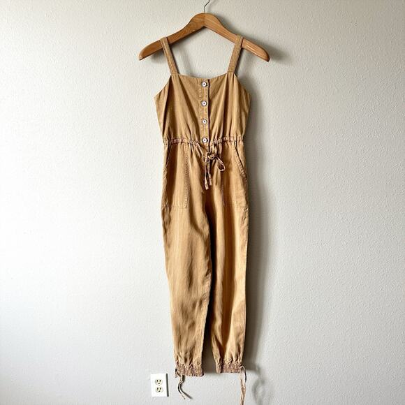 Alice + Olivia Tiana Tan Button-Front Patch-Pocket Jumpsuit Women’s Size 2 - Picture 2 of 14